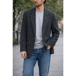 Brooks Brothers Sport Coat Blazer Jacket Houndstooth 100% Camelhair Sz 43L